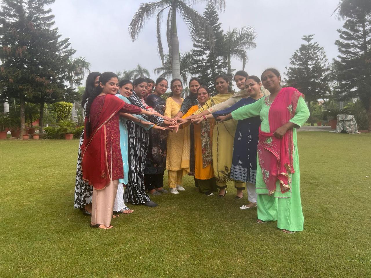 Alpine International School students together on campus